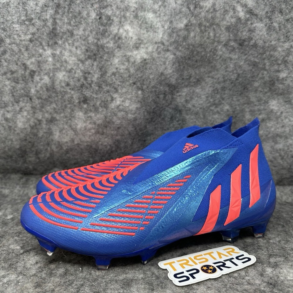 Adidas Predator Edge+ FG Laceless Soccer Cleats Mens Size 11.5 Blue Turbo GZ9002